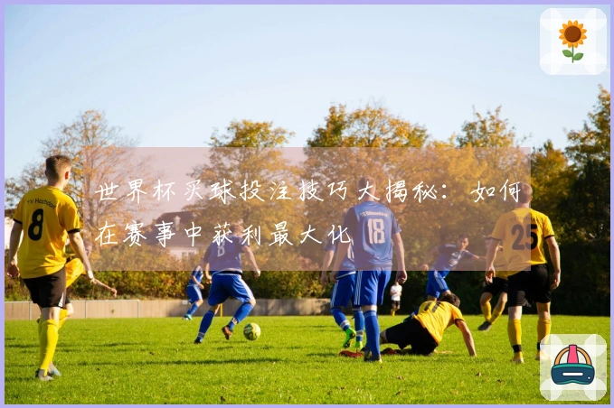 世界杯买球投注技巧大揭秘：如何在赛事中获利最大化