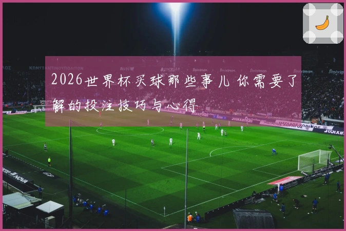 2026世界杯买球那些事儿 你需要了解的投注技巧与心得